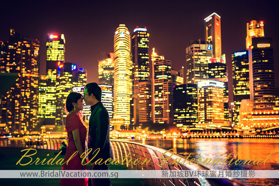 新加坡BV环球 都市夜景 金沙夜景 婚纱照