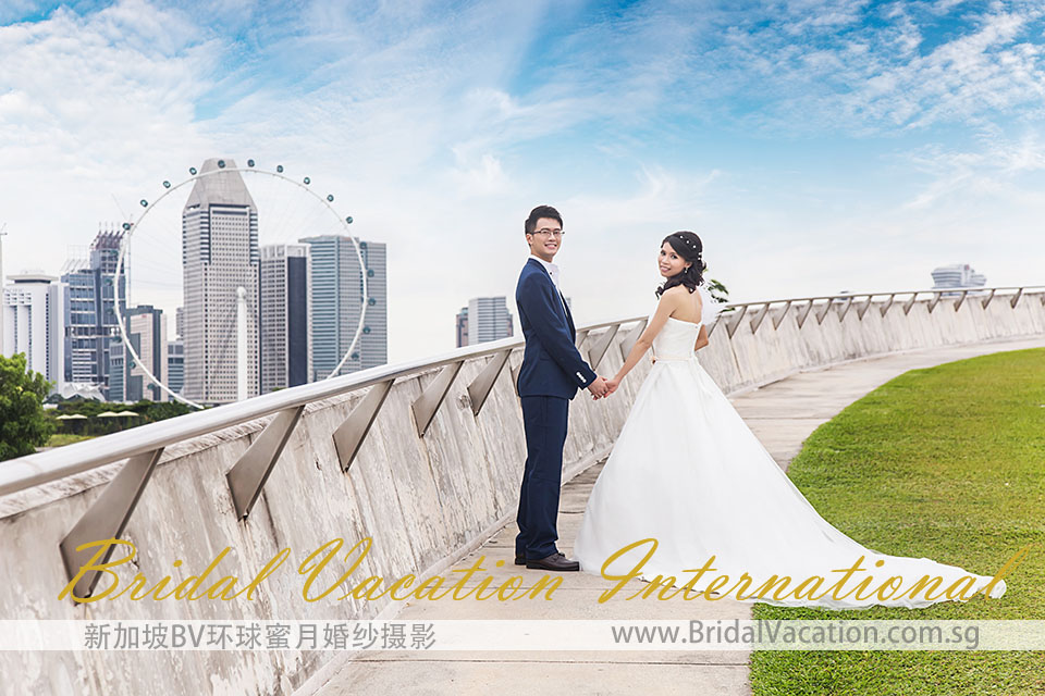 新加坡BV环球 摩天轮滨海堤坝婚纱照