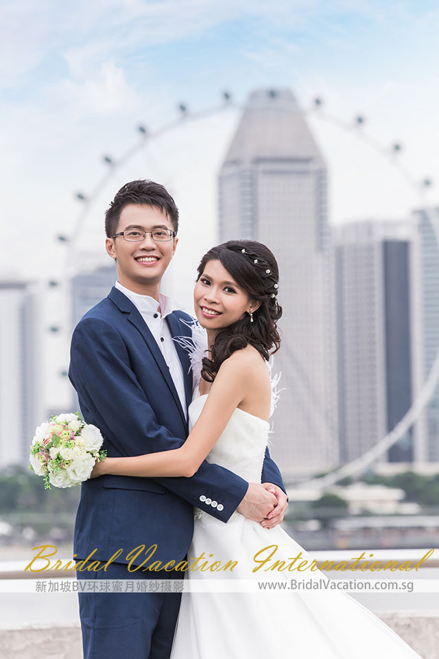 新加坡BV环球 摩天轮滨海堤坝婚纱照