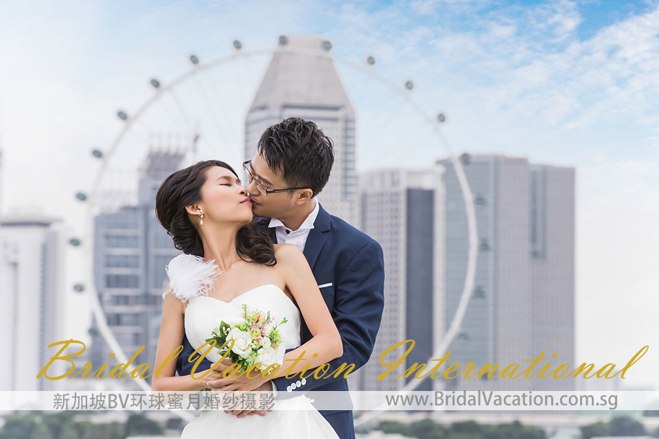 新加坡BV环球 摩天轮滨海堤坝婚纱照