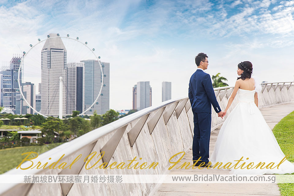 新加坡BV环球 摩天轮滨海堤坝婚纱照