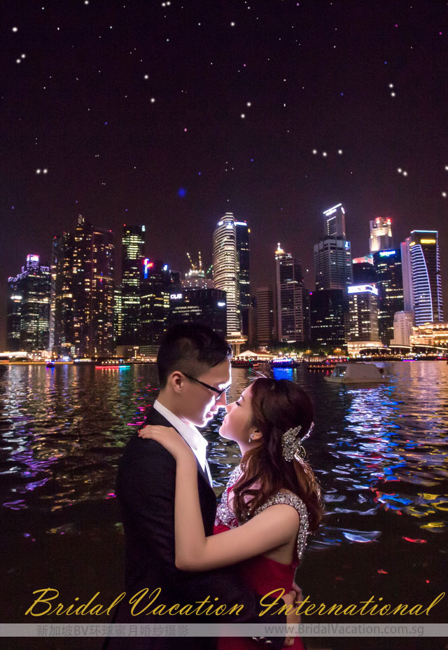 新加坡BV环球 金沙LV城市夜景婚纱照
