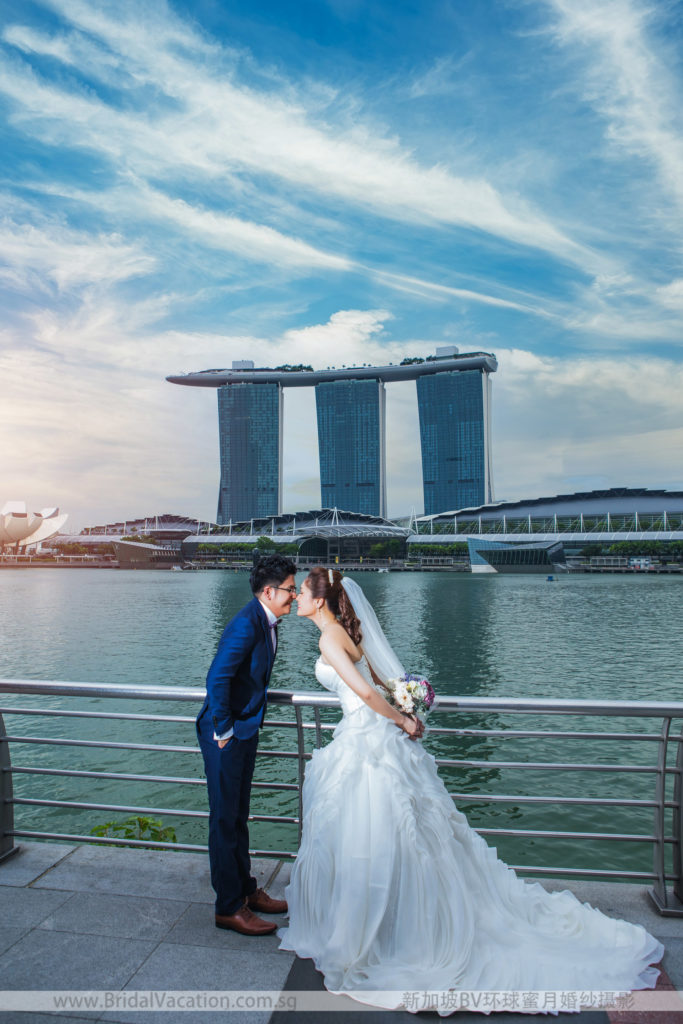 新加坡BV环球 鱼尾狮婚纱照