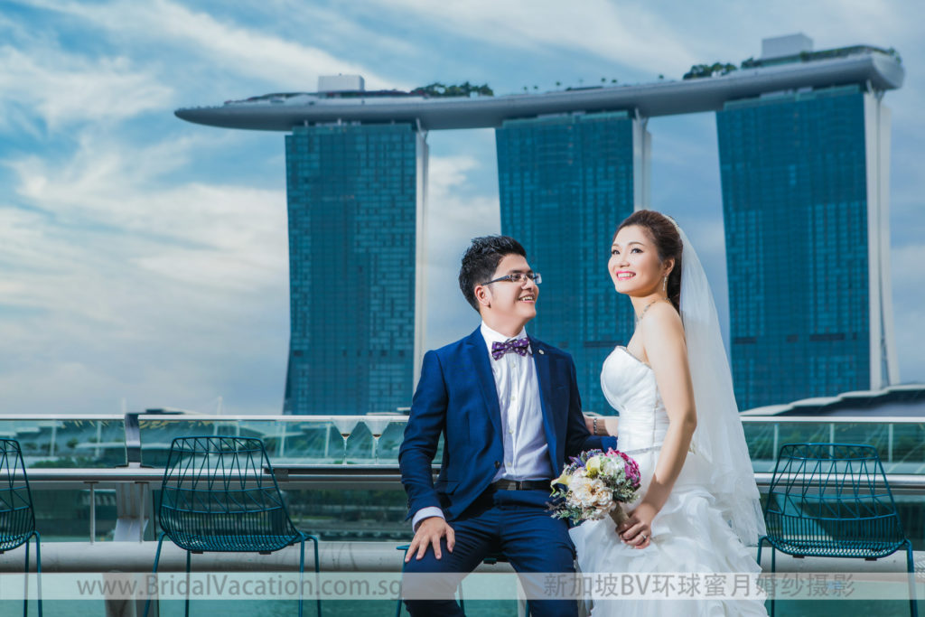 新加坡BV环球 鱼尾狮婚纱照