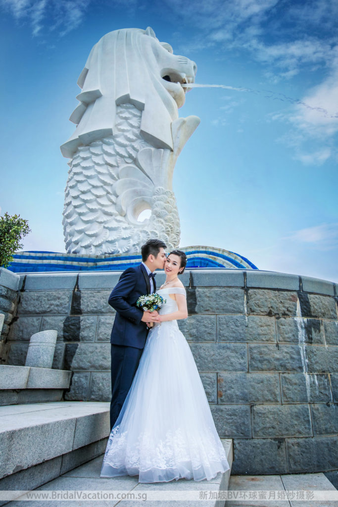 新加坡BV环球 鱼尾狮婚纱照