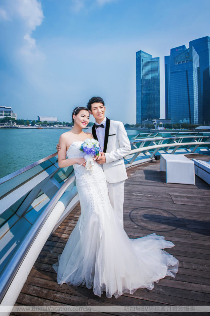 新加坡BV环球 鱼尾狮婚纱照