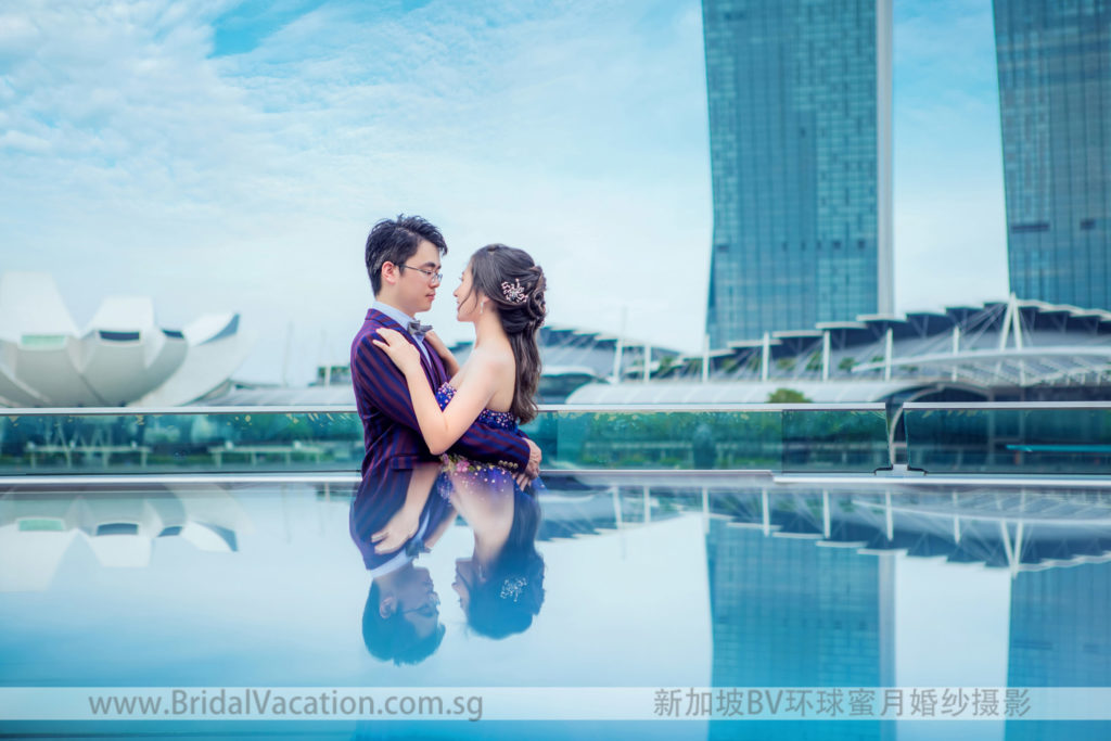 新加坡BV环球 鱼尾狮婚纱照